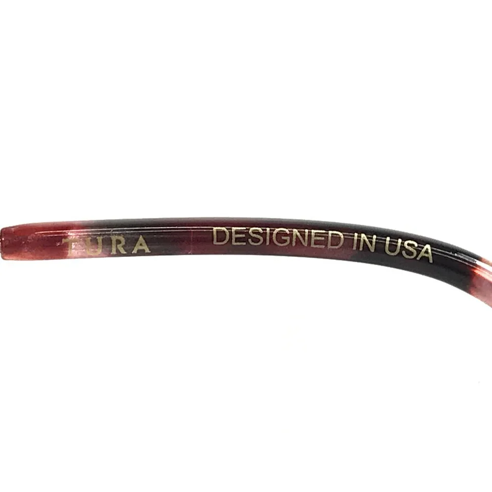 Tura Eyeglasses Frames R587 EGG Eggplant Purple Rose Gold Crystals 54-17-145